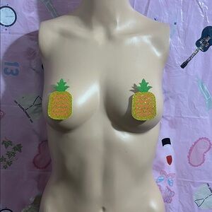 Pineapple Glitter Pasties NWT